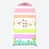 Aperturee - Rainbow Stripe Three Esta Arch Birthday Backdrop